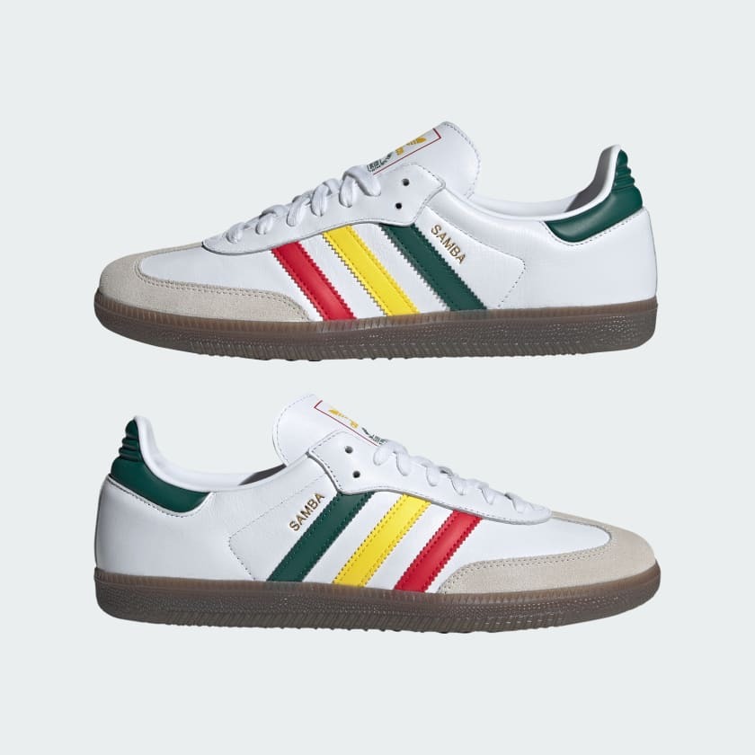 adidas gazelle silver green womens ADIDAS SAMBA OG WHITE GREEN main image 0