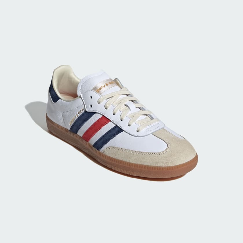 adidas gazelle silver green womens Adidas x Sporty Rich Samba 'Burgundy' main image 1