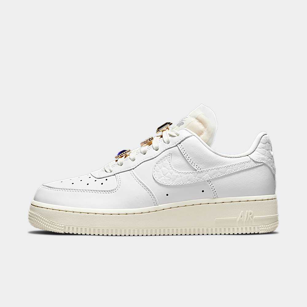 Tumbled Leather White And Gold Air Force 1s Nike Air Force Low