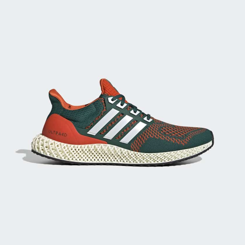 Adidas Ultra 4D Miami Hurricanes Men\'s Athletic Shoes Q46439 Size 6.5 Buy Adidas Ultra 4D  main image 2