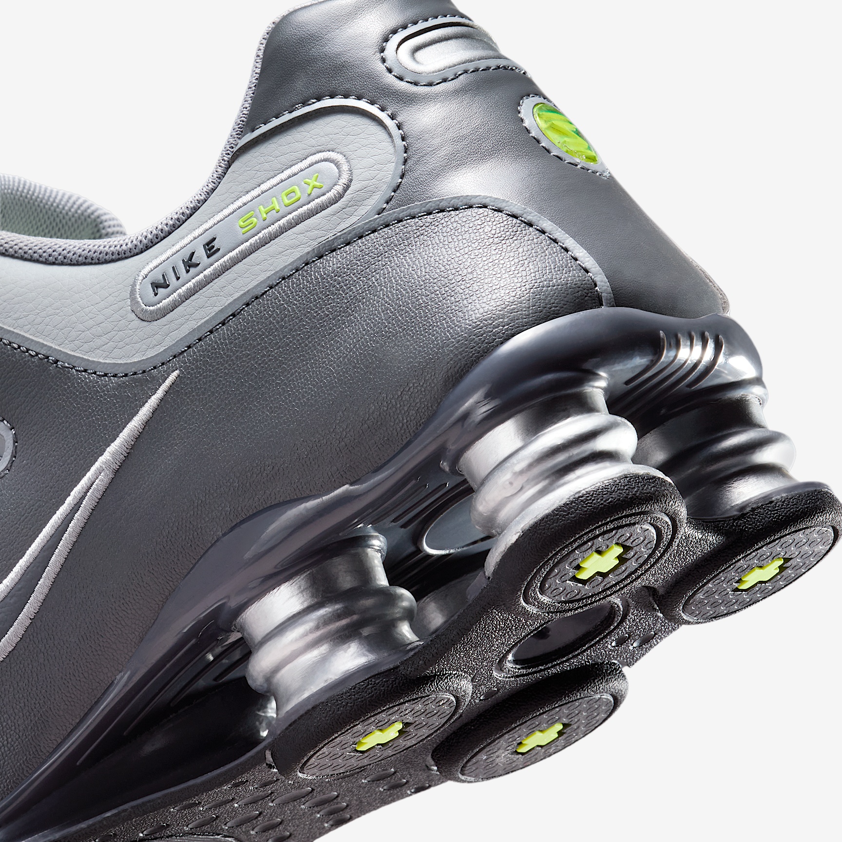 Nike Shox NZ \'Dark Grey\' 378341-009 size 10 Nike - Shox NZ Sneaker in Dark Grey & Volt - 378341-009  main image 4