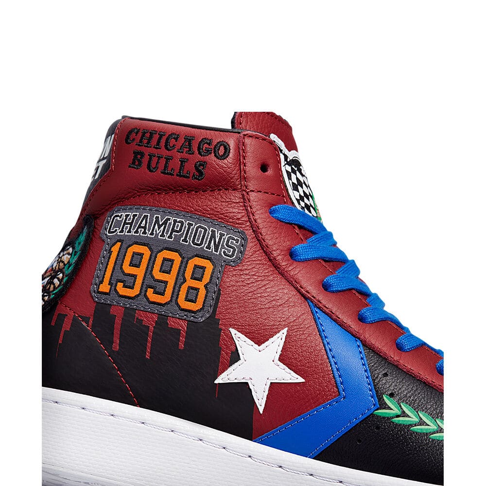 Converse x ChinaTown Market Pro Leather Hi Chicago Bulls Men 10 Sneakers 171241C Converse x Chinatown Market Pro Leather Hi - Garnet/Black  main image 2