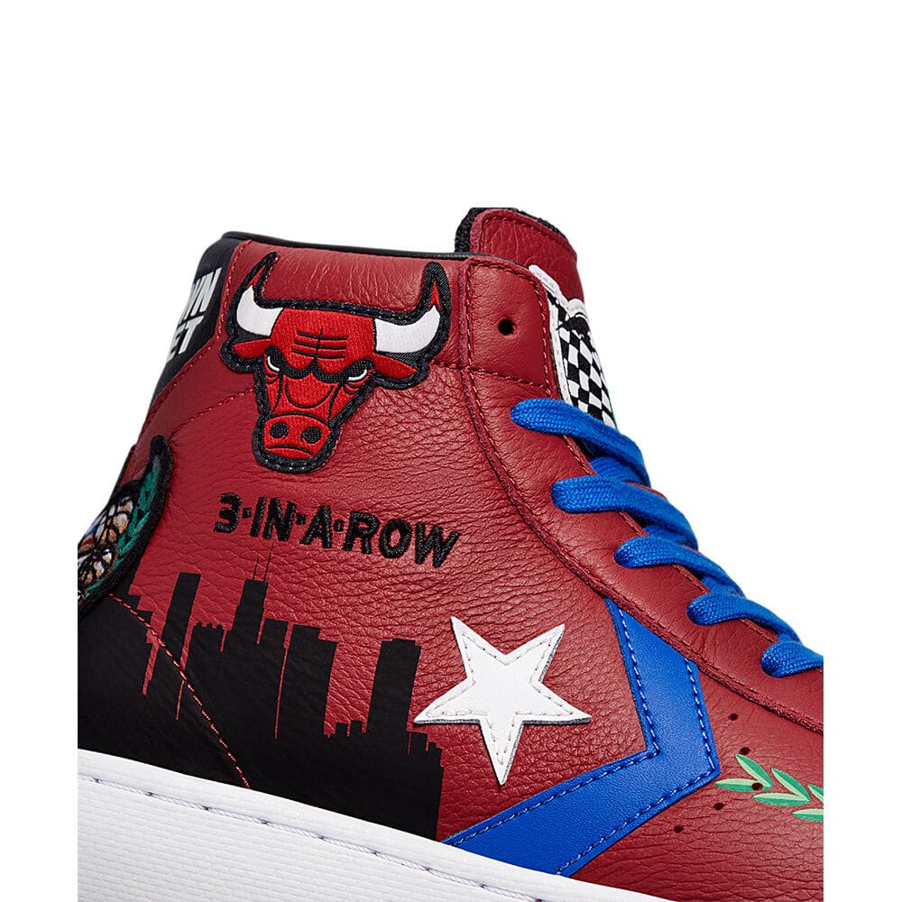 Converse x ChinaTown Market Pro Leather Hi Chicago Bulls Men 10 Sneakers 171241C Converse x Chinatown Market Pro Leather Hi - Garnet/Black  main image 4