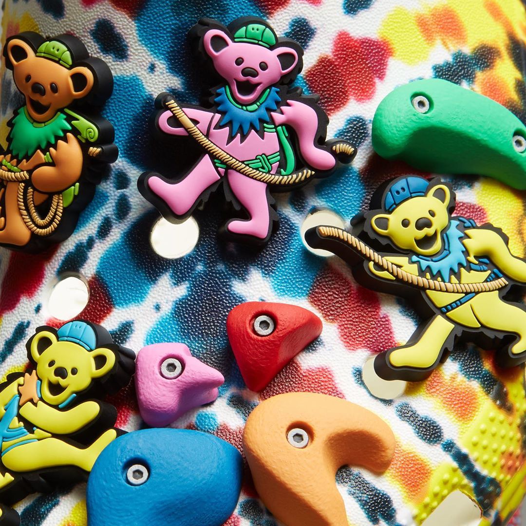 Crocs Grateful Dead 50th Anniversary Clogs Mens 12 Navy Blue Green‎ Dancing Bear Grateful Dead - Crocs Shoe Charms Jibbitz - gratefuldeadshop.com main image 4