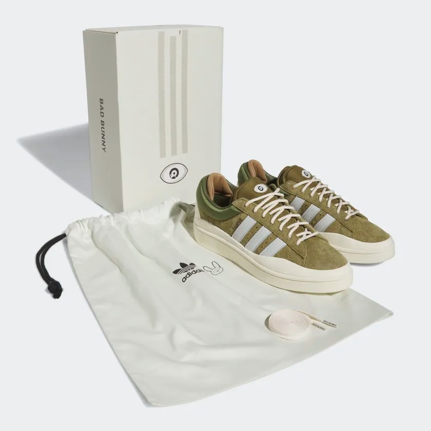 adidas gazelle silver green womens Adidas Campus x Bad Bunny Wild Moss  LOCKERSTREET