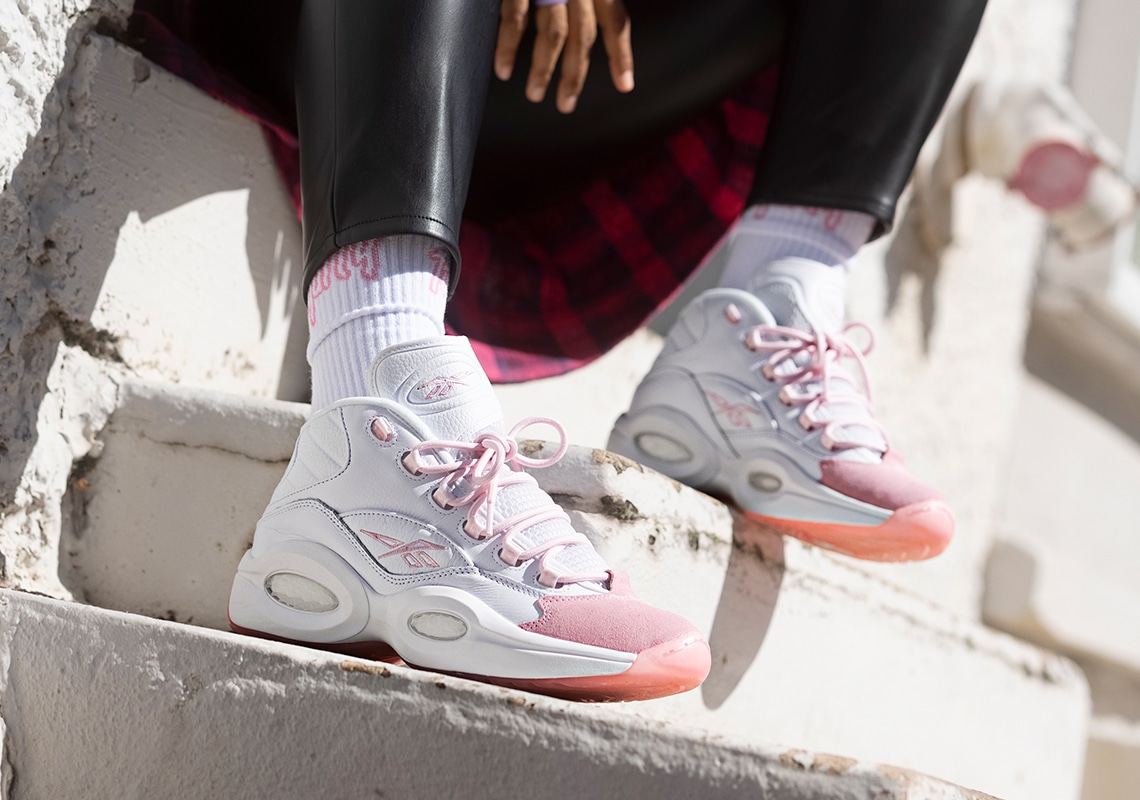 Reebok question mid pink 2024 toe