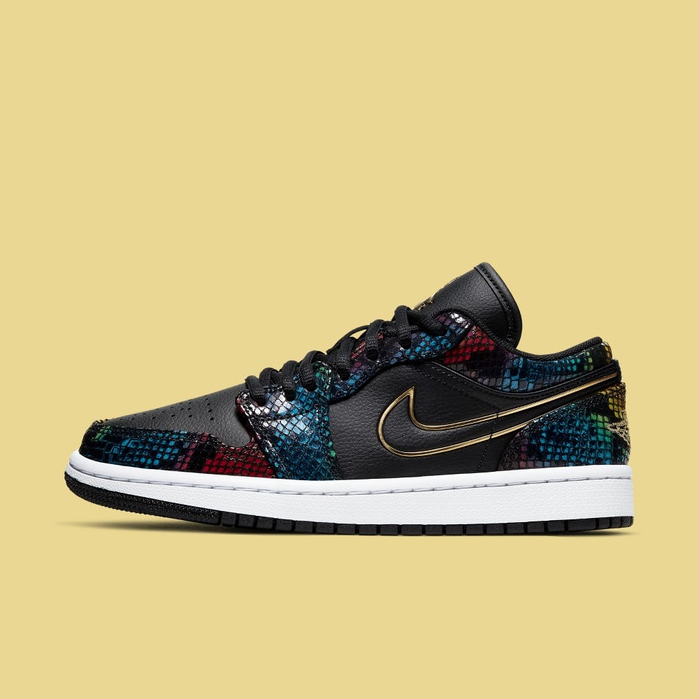 Ein schlangenartiger Air Jordan 1 Low Black History Month Grailify