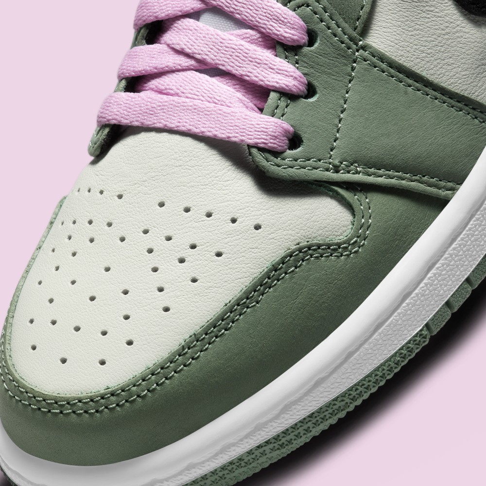 Pink and green hot sale jordan 1s