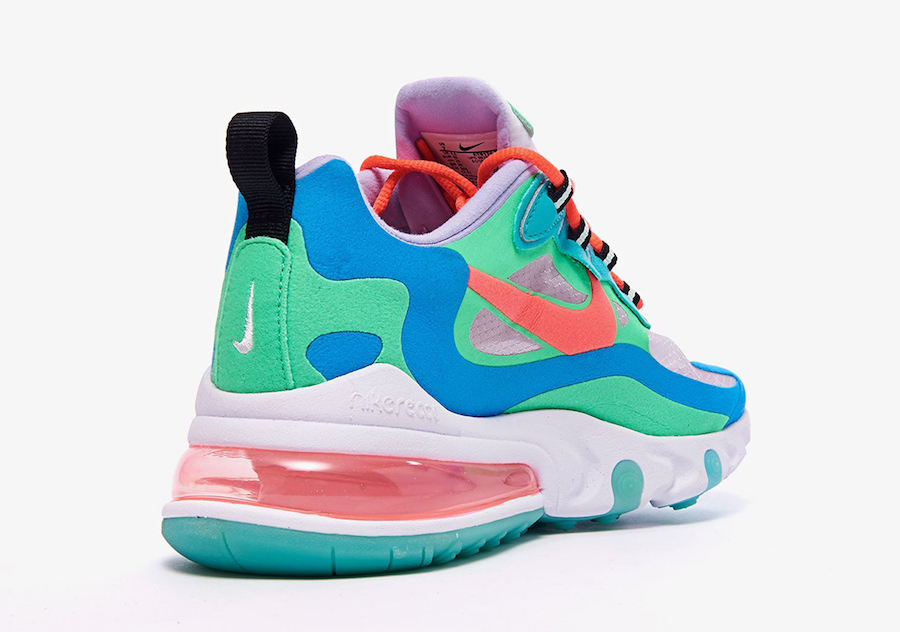 Nike Air Max 270 React WMNS durchsichtiges Upper Grailify