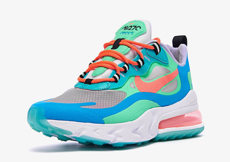 Nike Air Max 270 React WMNS durchsichtiges Upper Grailify