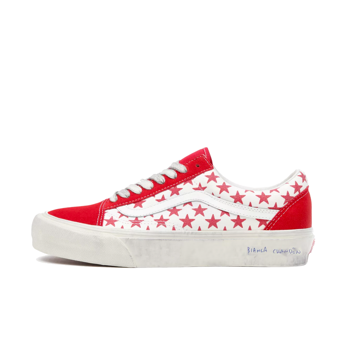 Bianca Chandon x Vans Vault Old Skool Stressed Red VN0A4BVFY52