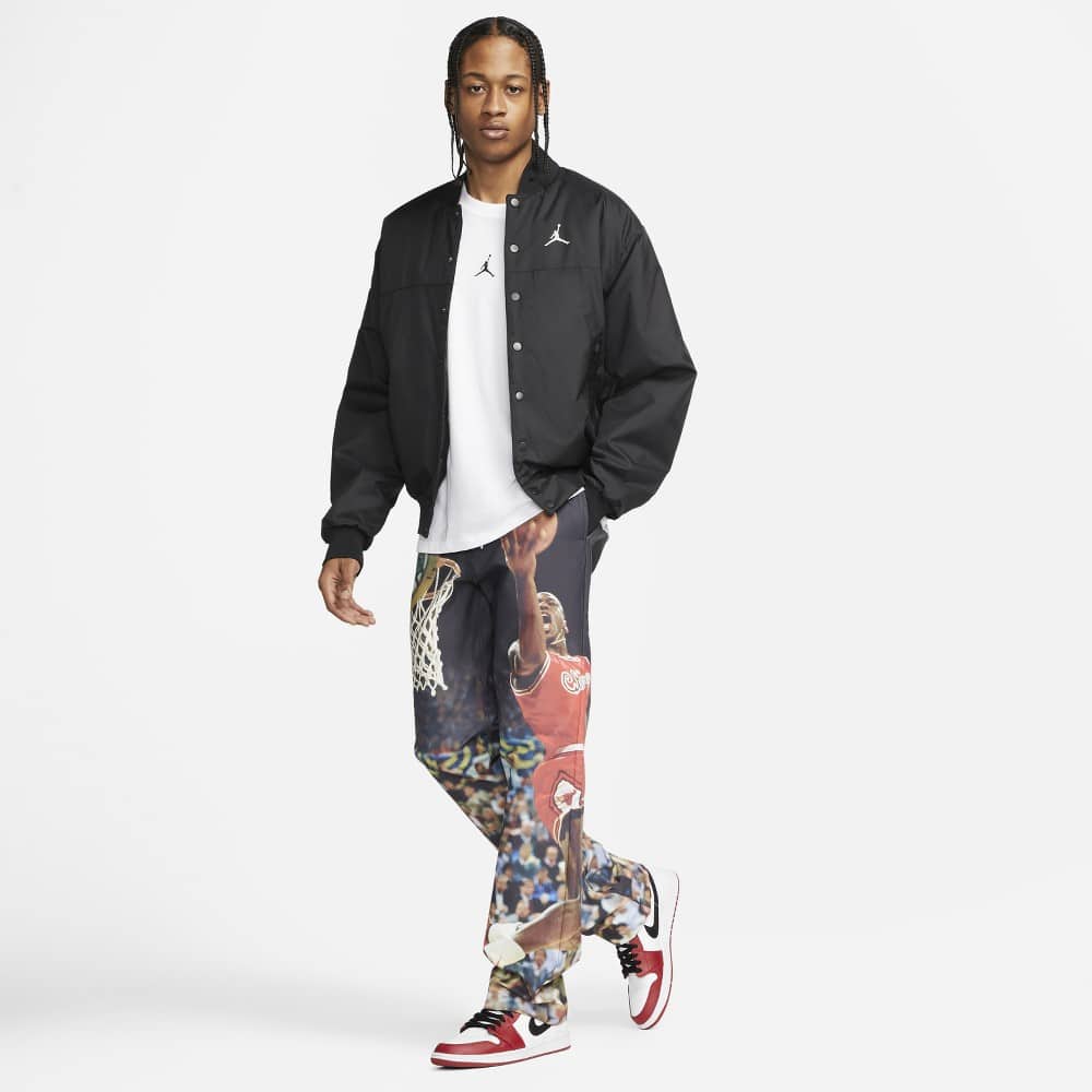 Nike Essential Statement Sherpa Fleece Winter Pants (US, Alpha, X-Large,  Regular, Regular, Cherrywood Red/Black, Michael Jordan,)