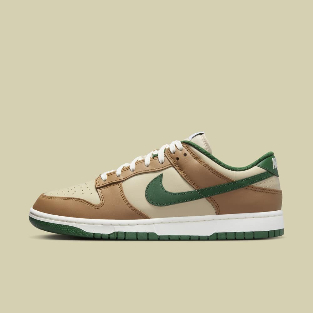 nike dunk low white and tan