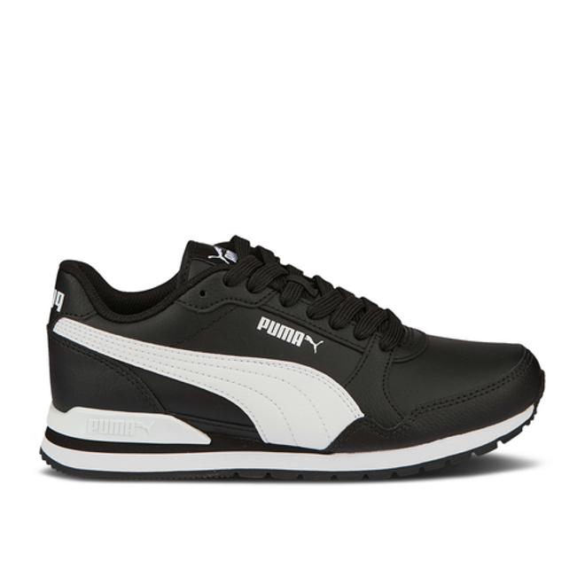 Puma ST Runner v3 Leather Jr 'Black White' | 384904-08 | Grailify