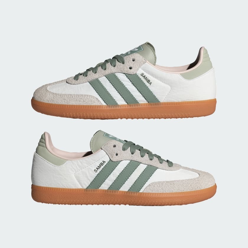 adidas Samba OG White Silver Green