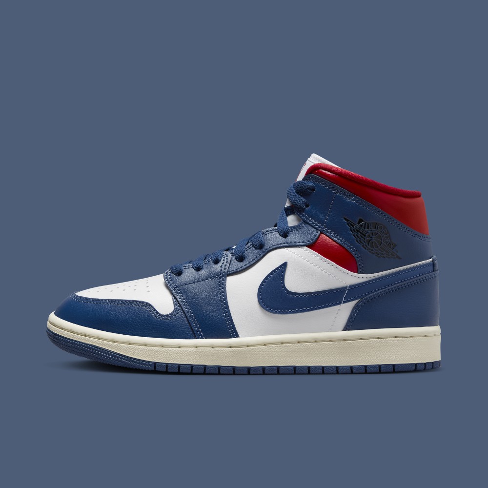 red white and blue nike high tops