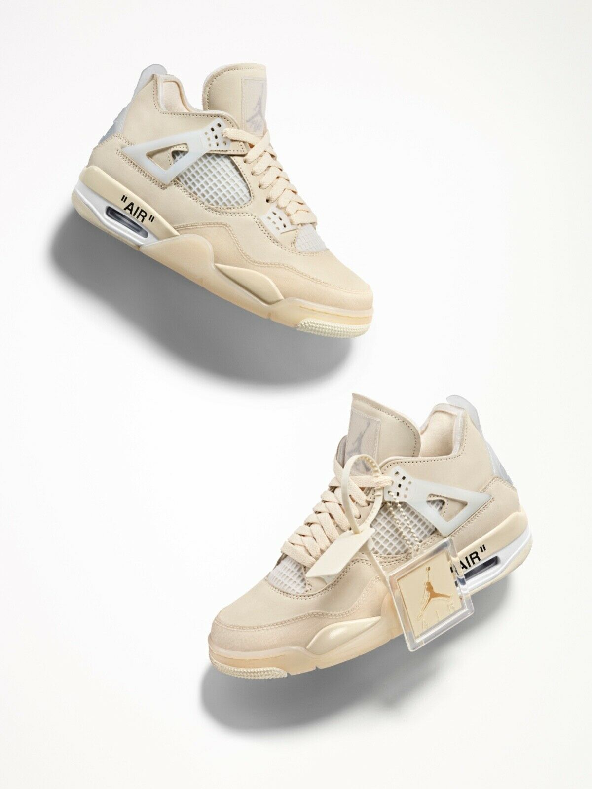 OFF WHITE x Air Jordan 4 “Sail” Beige  Pictures of shoes, Air jordans,  Jordan 4 off white