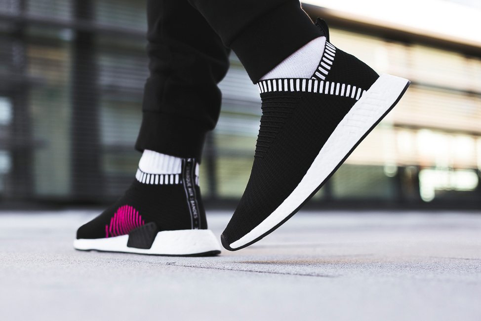 First Look adidas NMD CS2 Black Pink Grey Pink Grailify