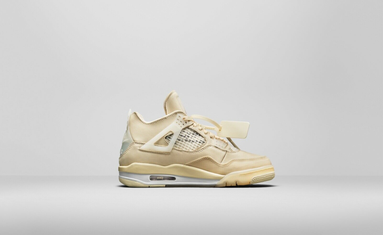 OFF WHITE x Air Jordan 4 “Sail” Beige  Pictures of shoes, Air jordans,  Jordan 4 off white