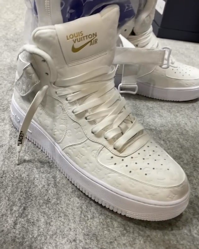 Pod młotek trafiły buty Louis Vuitton x Nike Air Force 1 projektu