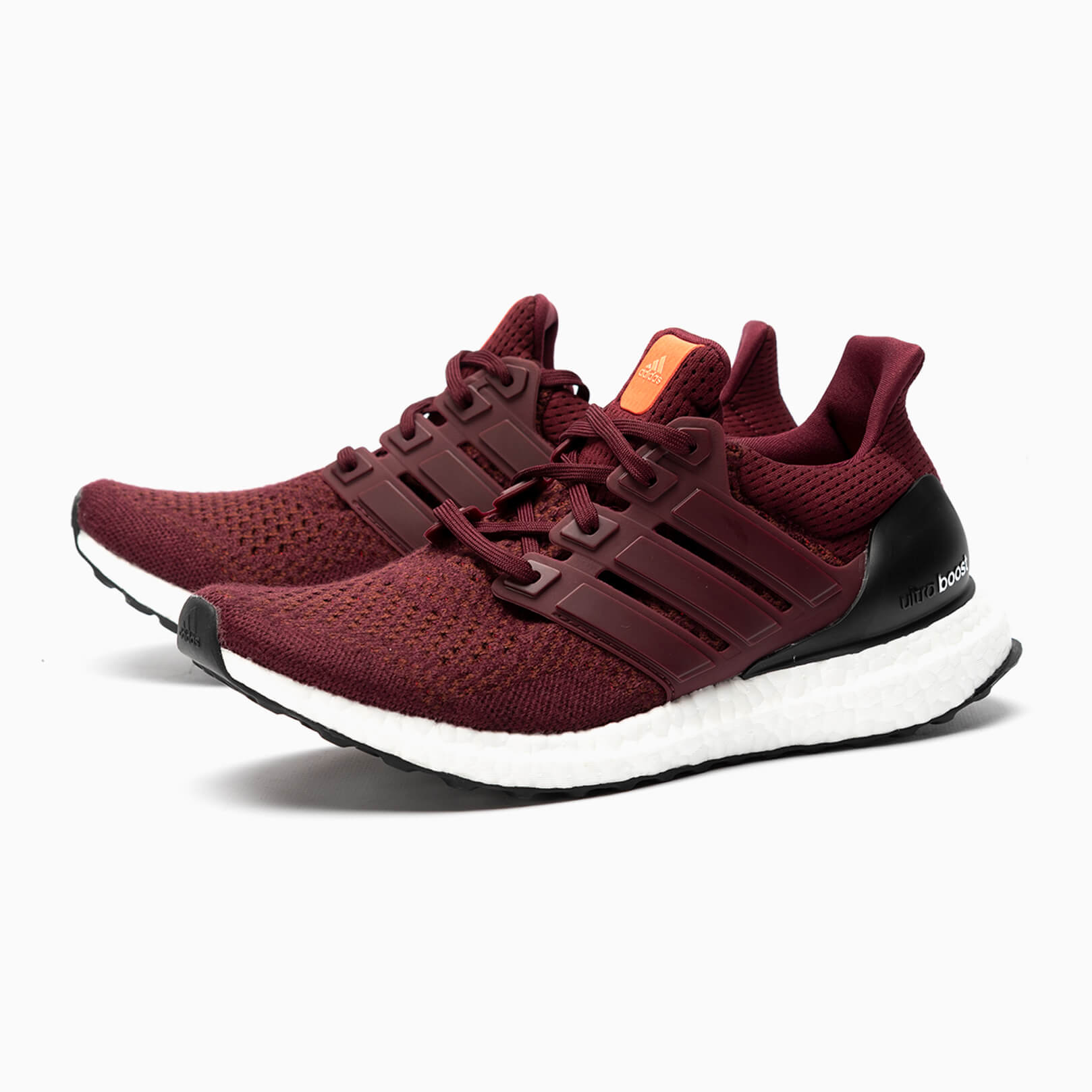 Adidas ultra boost shop burgundy on feet