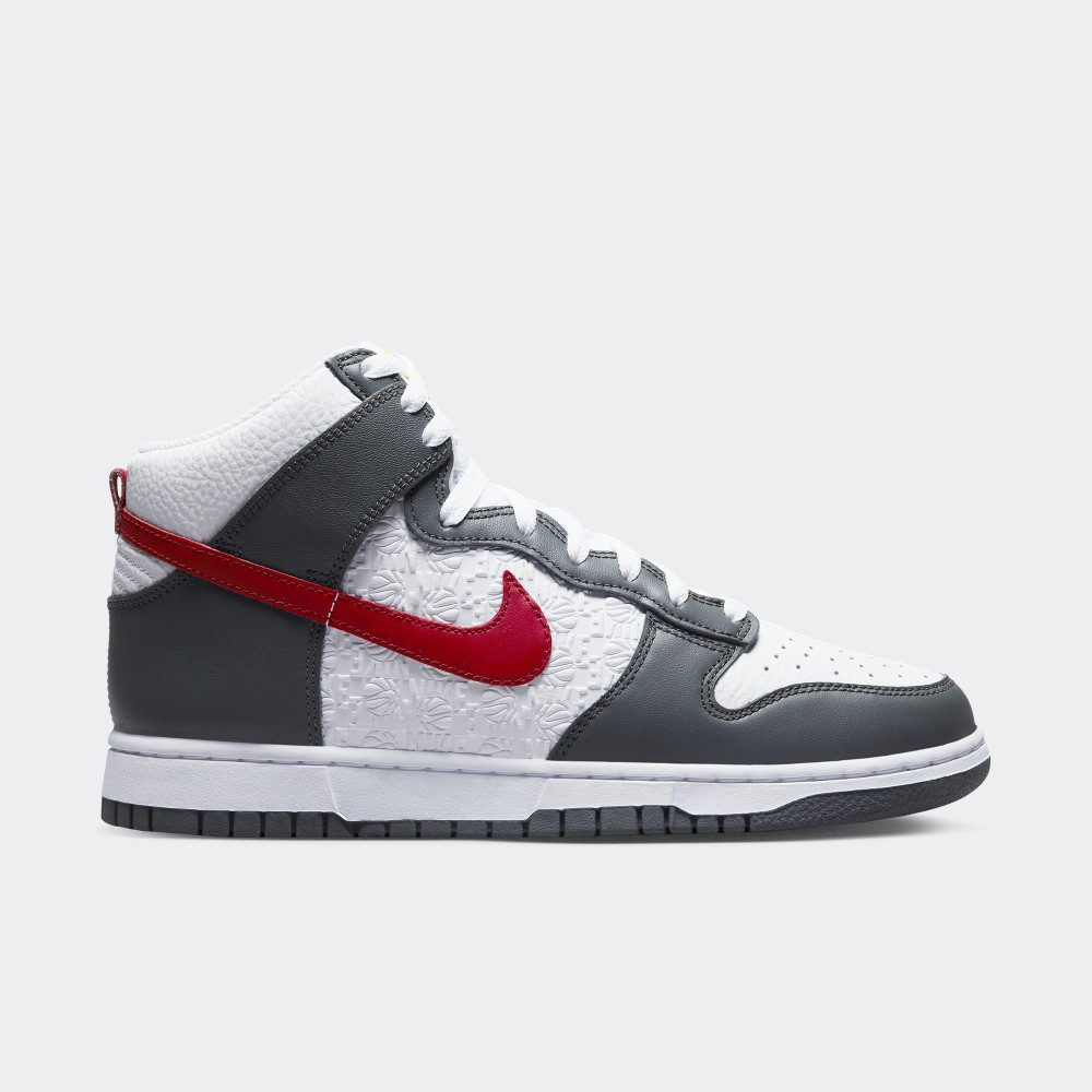 Nike Dunk High Hoops Grey/Red | FD0668-001 | Grailify