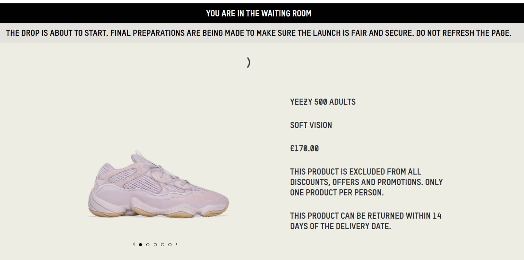 Yeezy 500 best sale adults soft vision