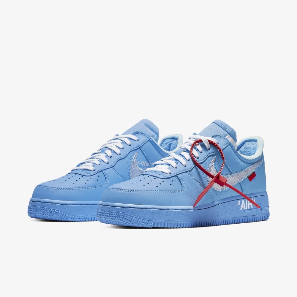off white nike air force blue