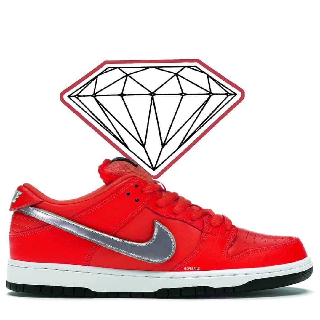 Nike sb dunk low best sale x diamond