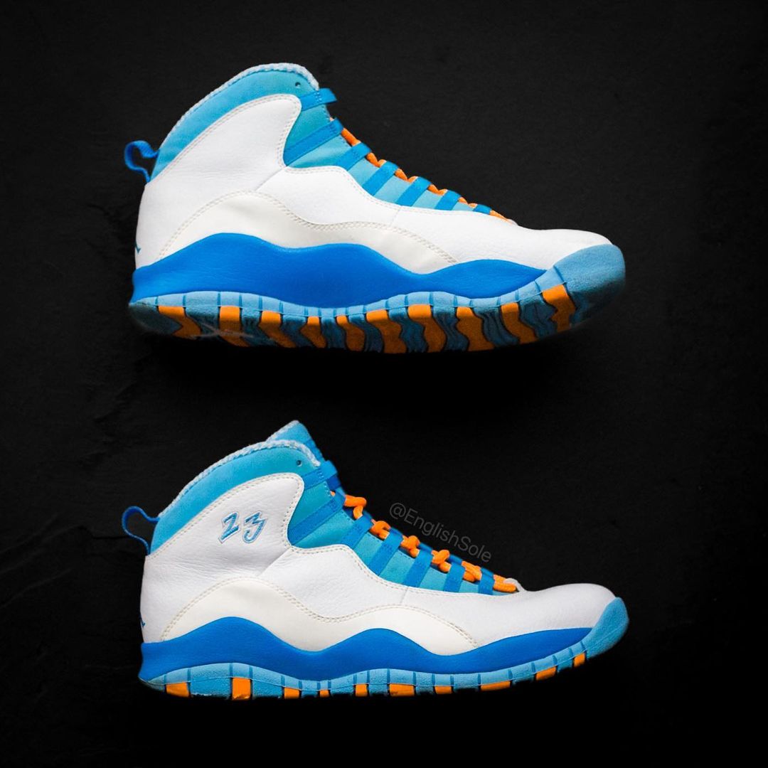 Jordan 10 blue and sales orange