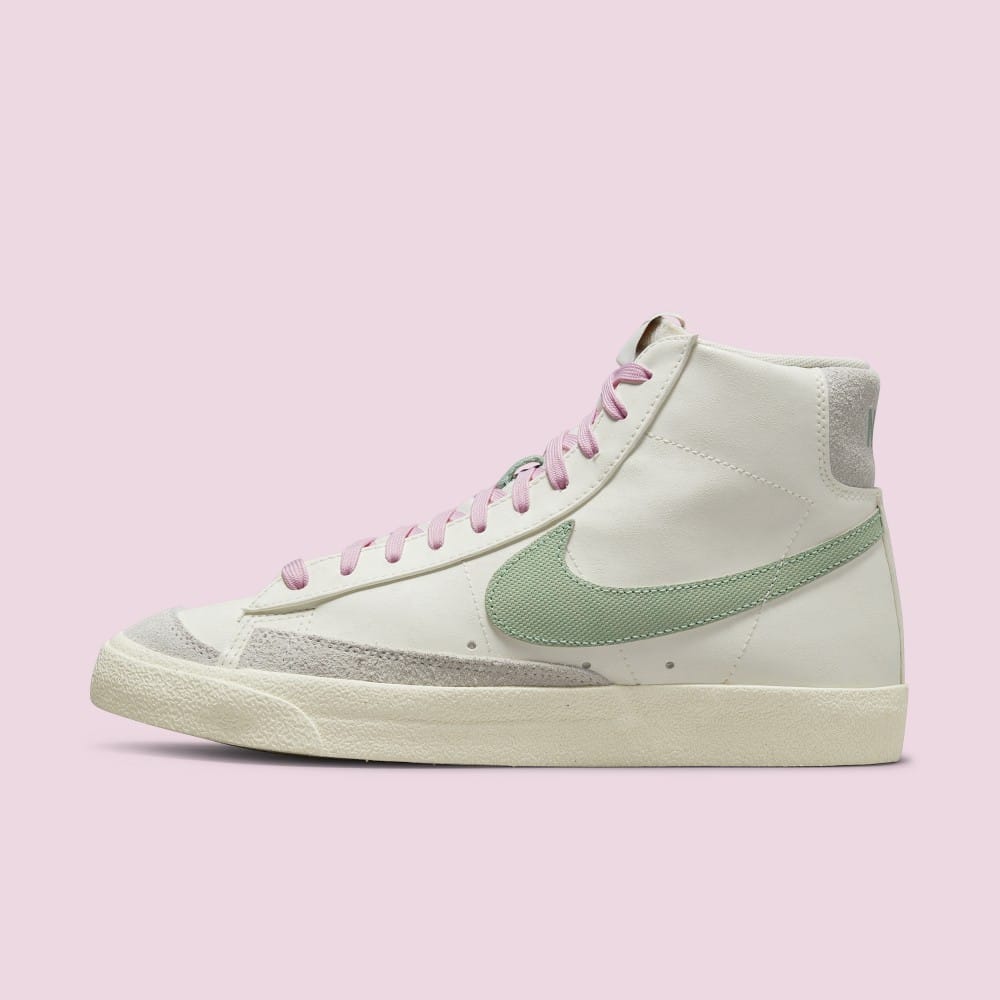 Nike Blazer Mid 77 PRM Certified Fresh Gets Pink Laces and Green