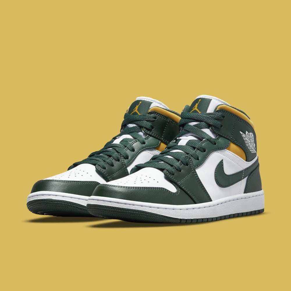 Jordan 1 green yellow black white online