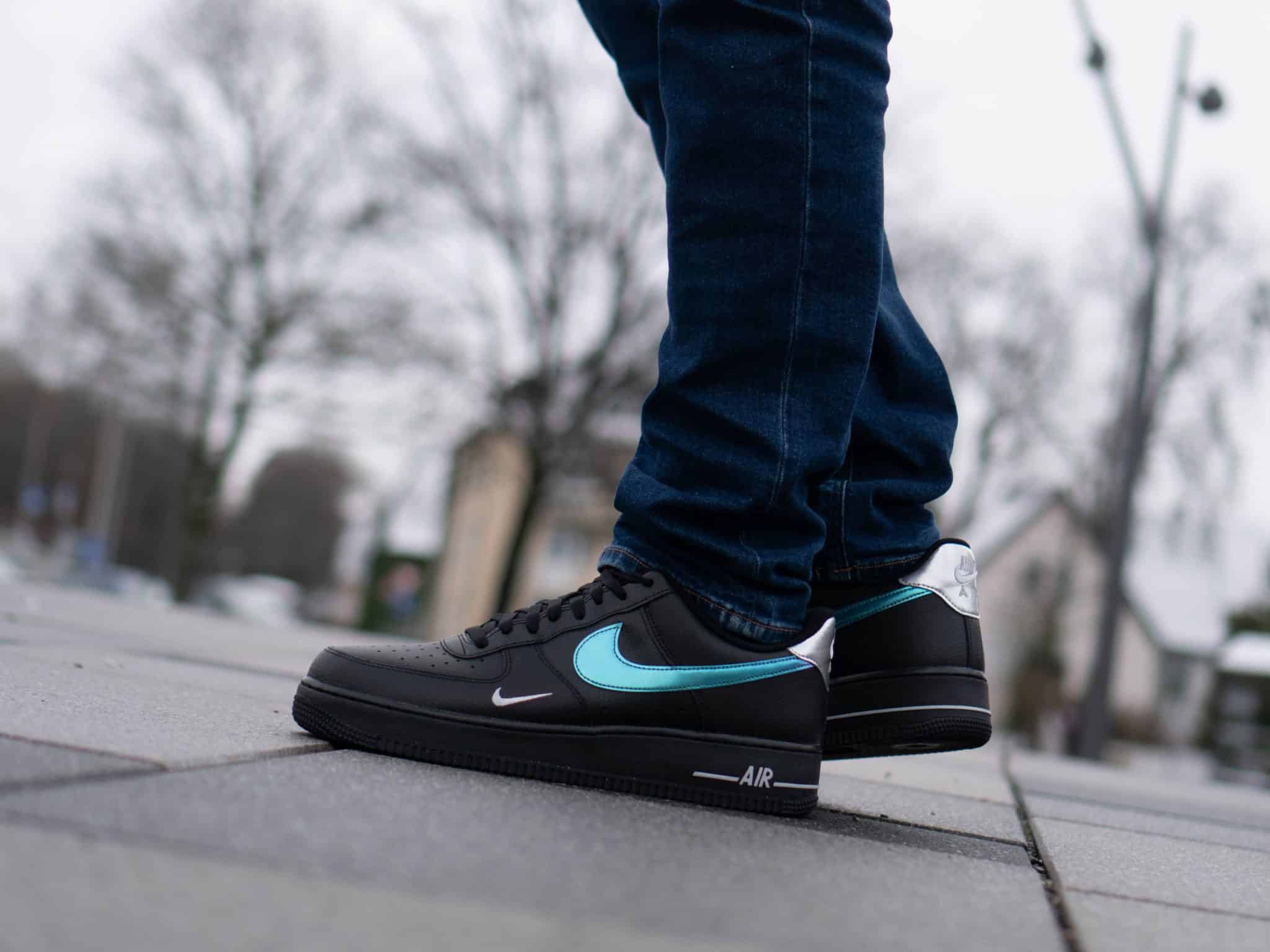 Nike Air Force 1 Low Mini Swooshes Black Blue