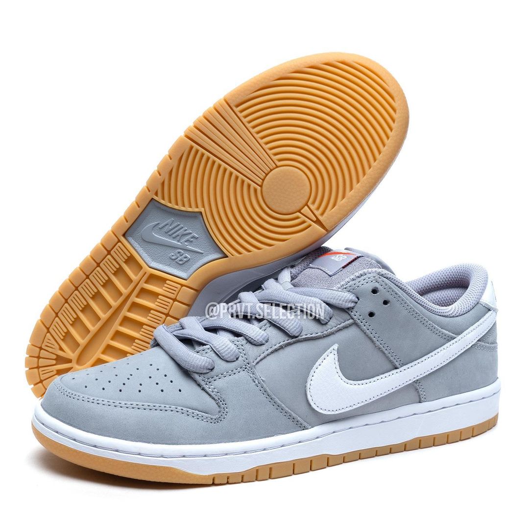 Nike SB Dunk Low Pro ISO Orange Label Wolf Grey Gum Men's - DV5464-001 - US