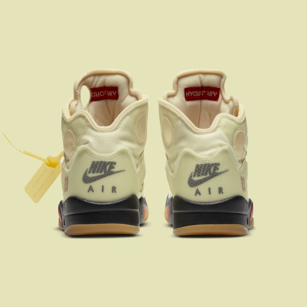 Off-White X Nike Air Jordan 5 'Sail' Poster — Sneakers Illustrated