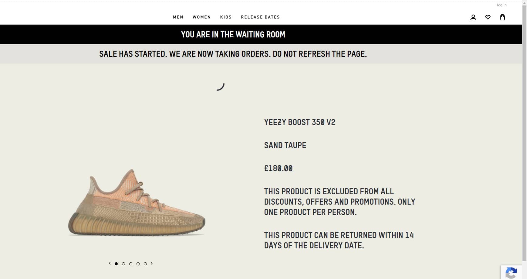 Adidas waiting room bypass online