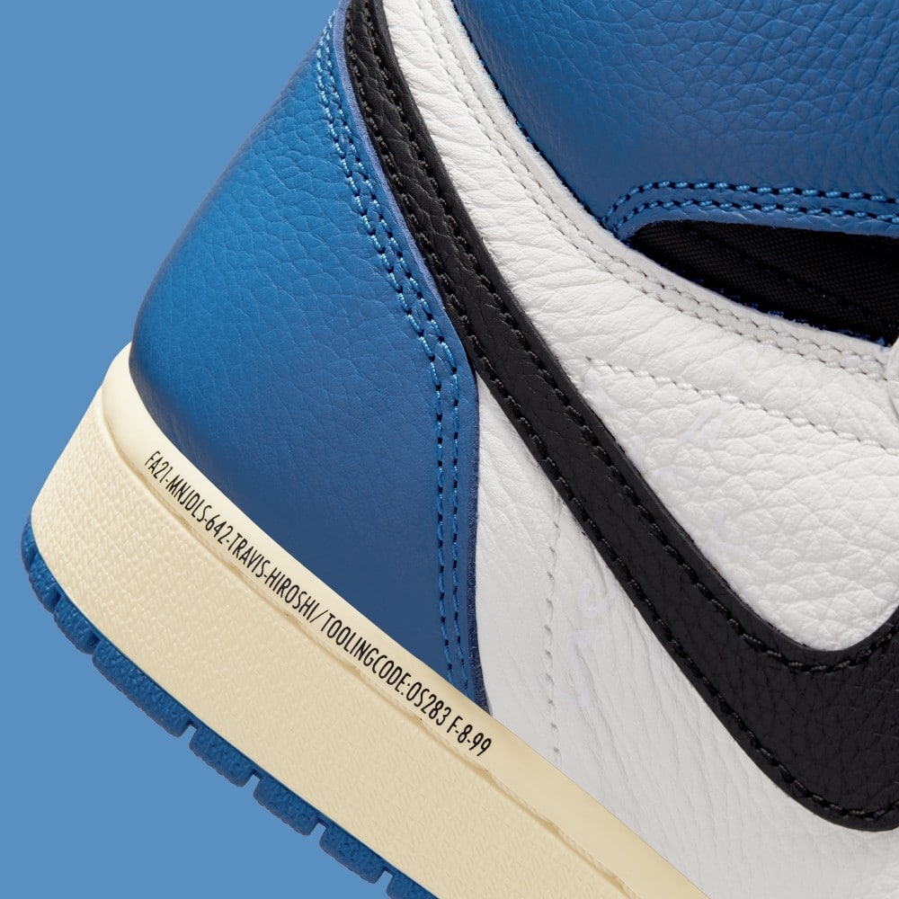 Official Images of the Travis Scott x fragment x Air Jordan 1 High OG