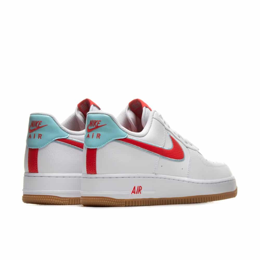 Nike air force 1 blue and store red tick