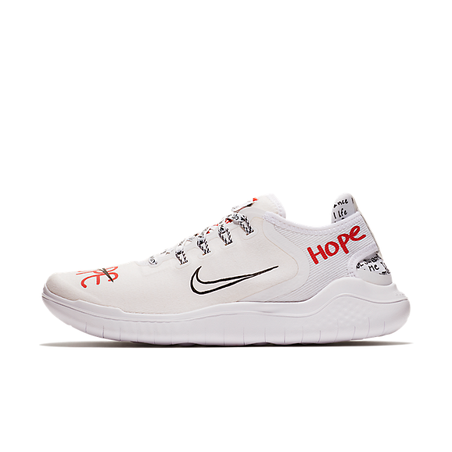 NIKE FREE RN 2018 T-SHIRT WHITE/SPEED