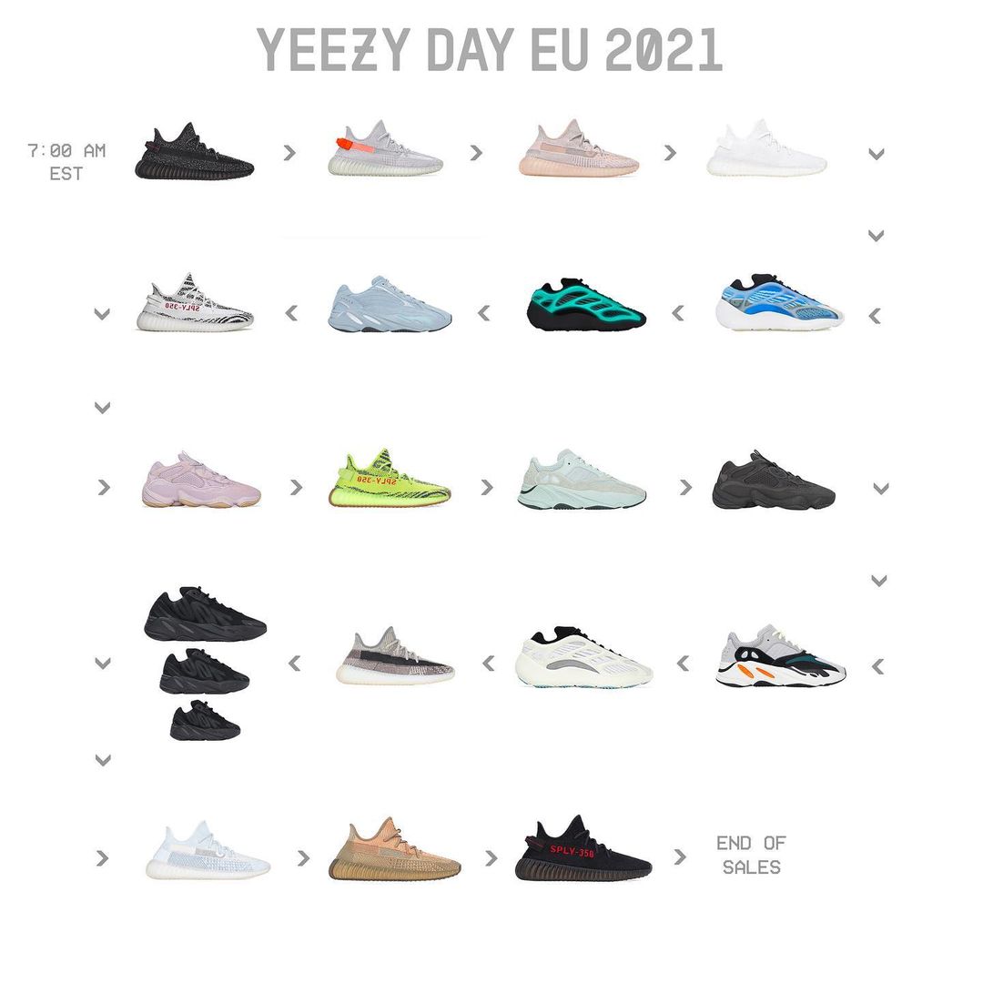 At what time do yeezys best sale drop online