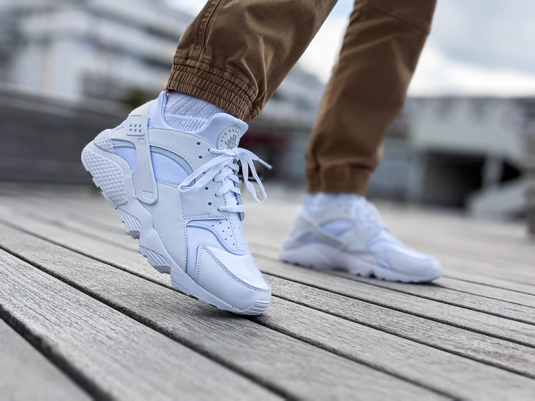 Huarache white on feet hotsell