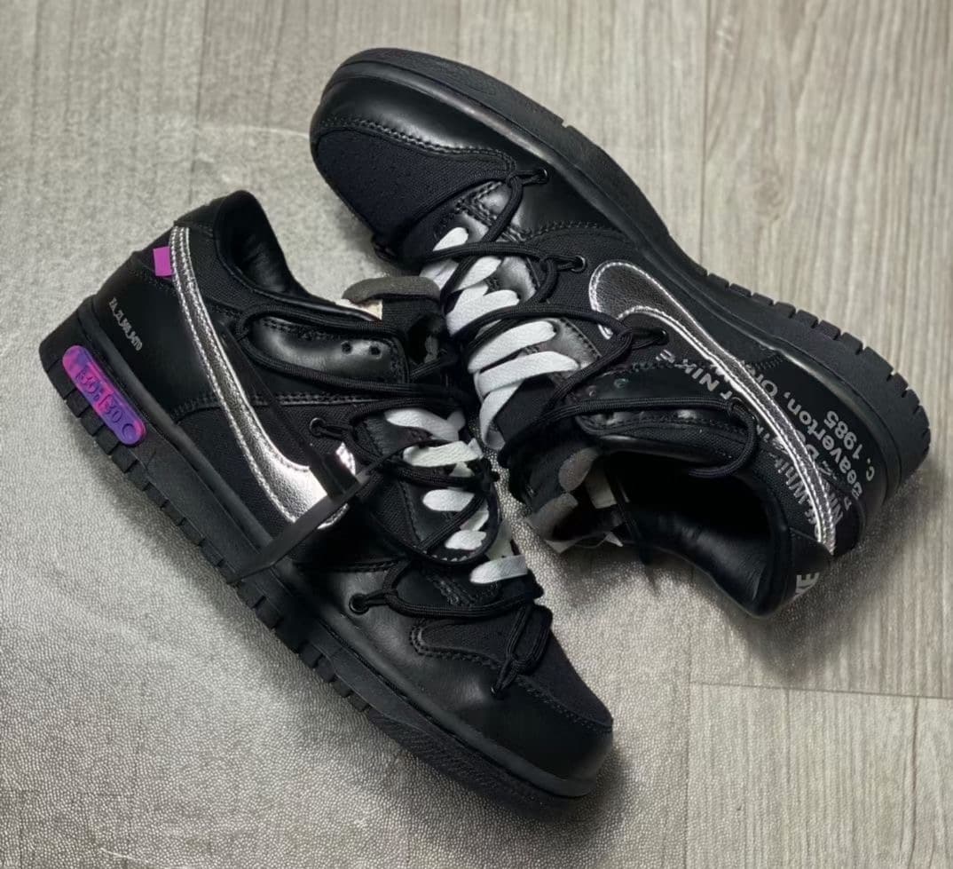 Off-White c/o Virgil Abloh Nike Dunk Low X Lot 1 in Black