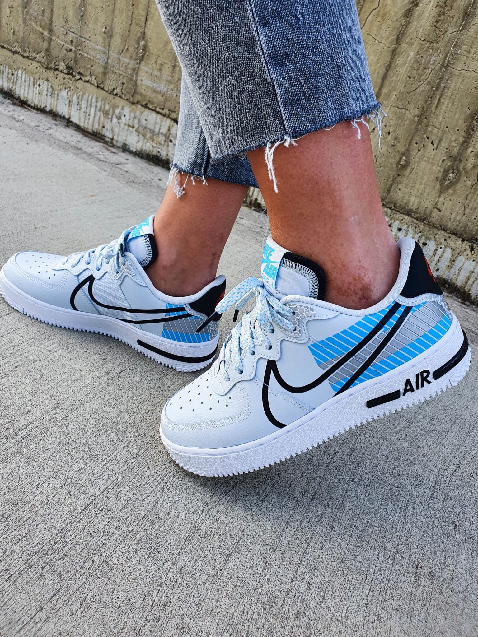 Air force 1 react d/ms/x clearance white