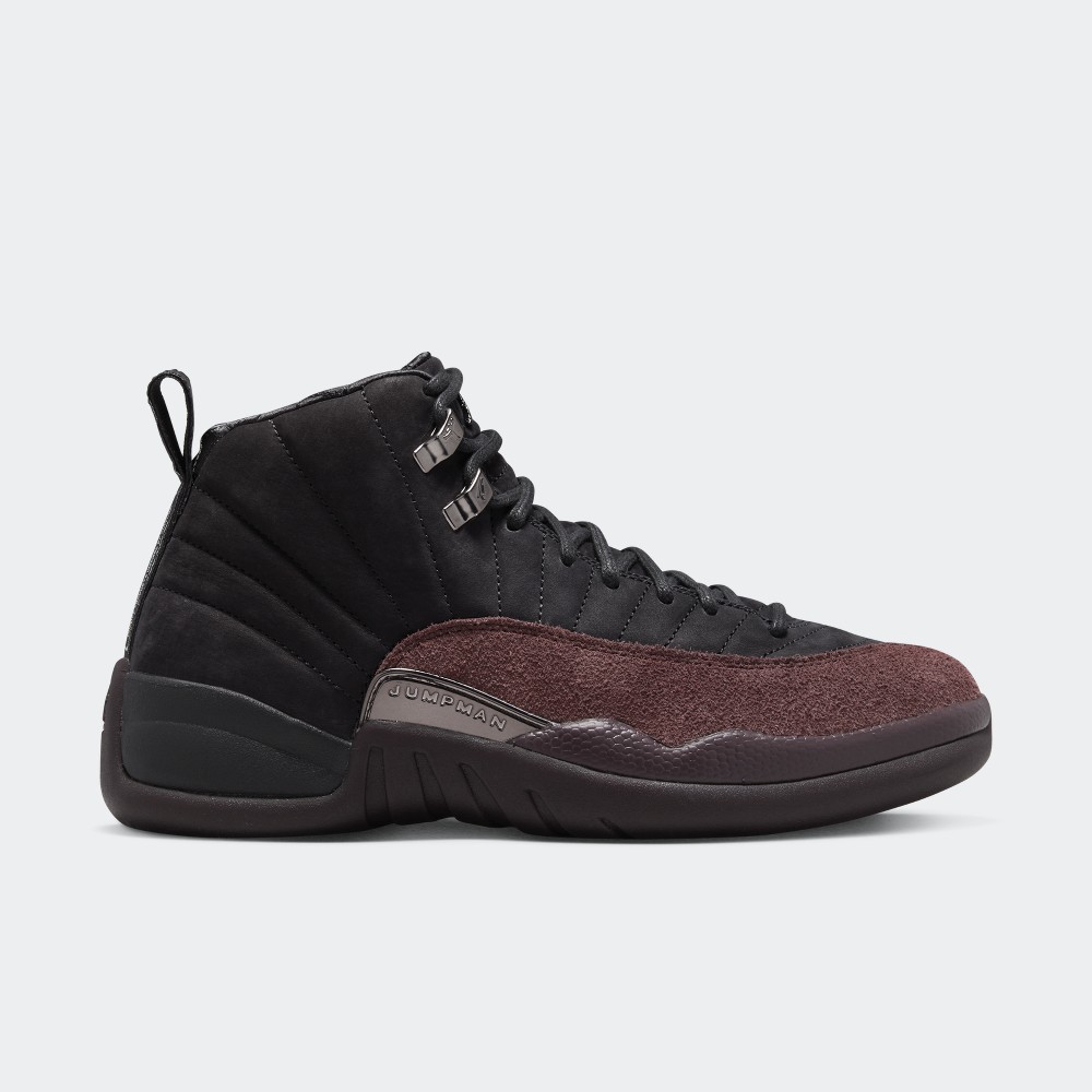 Jordan 12 black leather hotsell