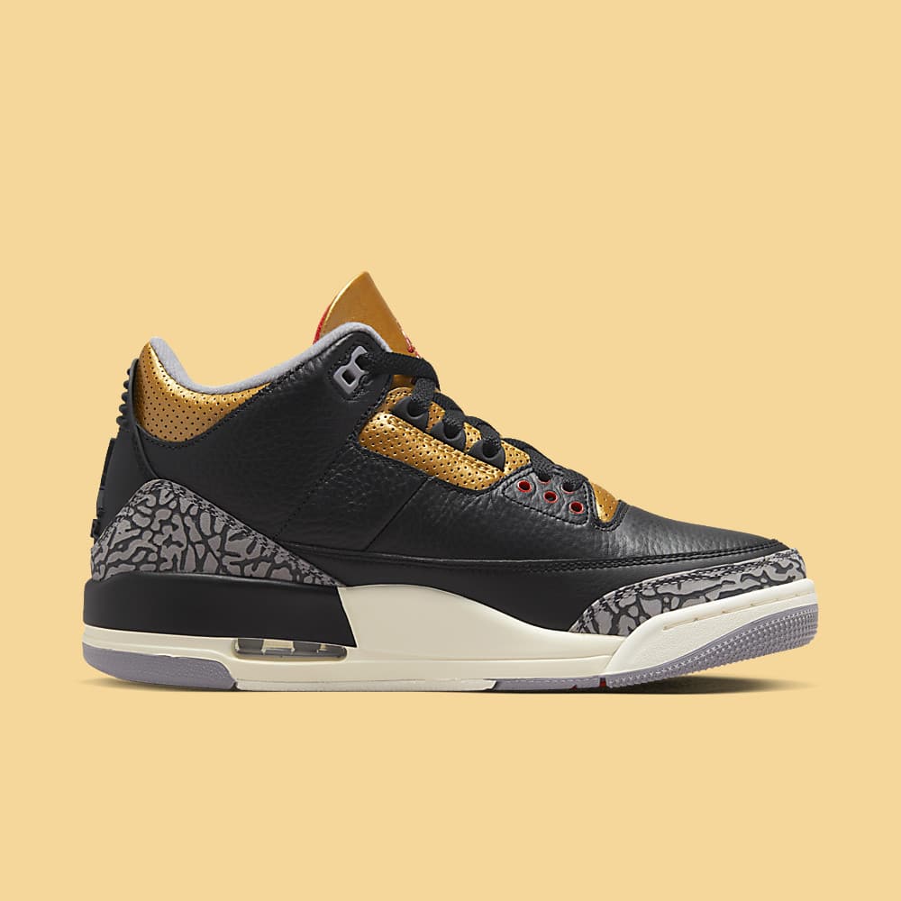 Jordan 3 yellow hot sale and black