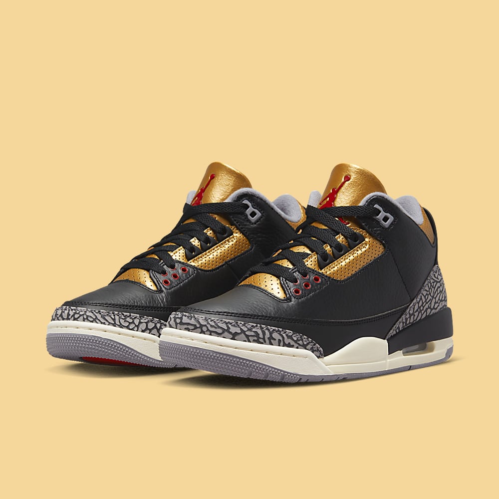 Jordan 3 best sale black and yellow