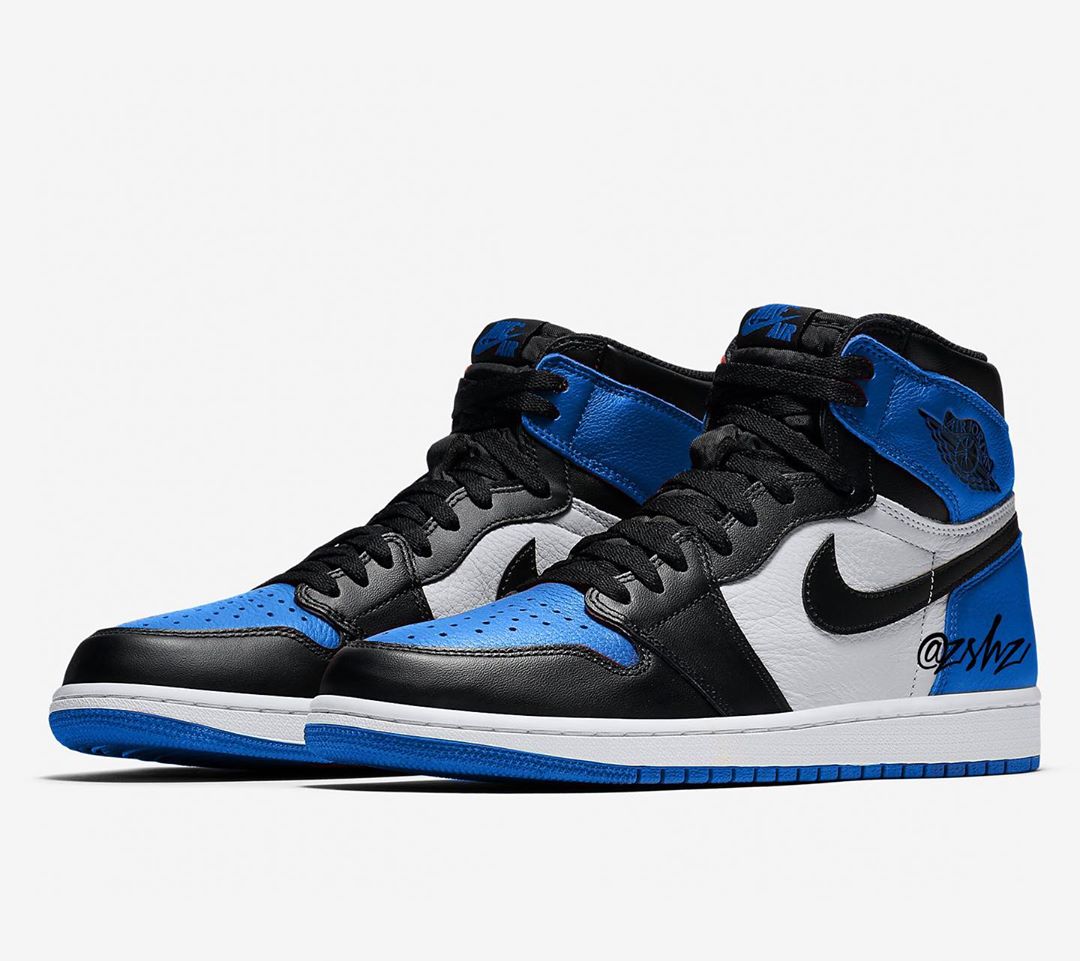 Air jordan 1 blue hot sale toe