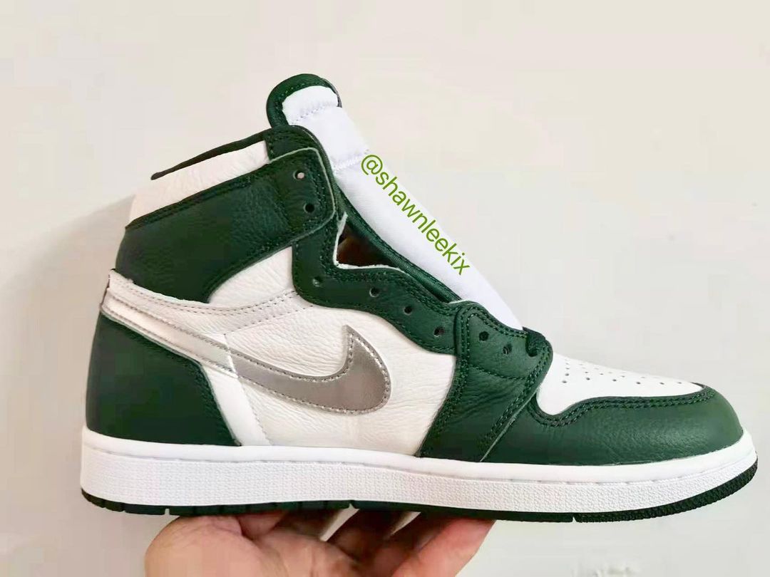 Air jordan 1 green hot sale swoosh