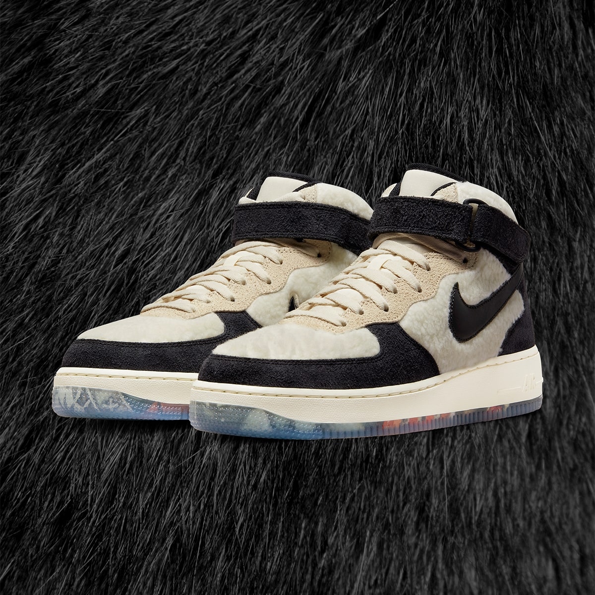 Upcoming Nike Air Force 1 Mid Panda Gets Soft Sherpa Fleece and