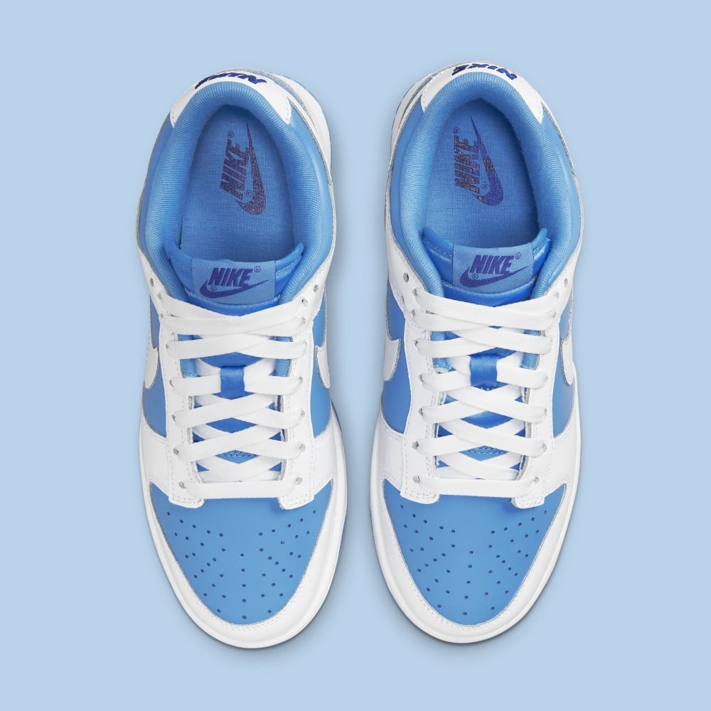 nike dunk low reverse unc